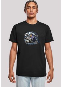 F4NT4STIC Herren T-Shirt "Batman TV Serie Bat Bike Vintage", schwarz, casual, Gr. M, Obermaterial: 100% Baumwolle, Shirts, Herren,Premium