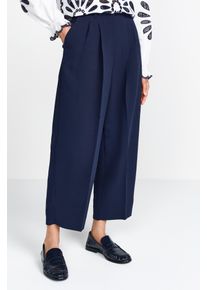 RICHROYAL Damen Stoffhose, blau, casual, Gr. 40, unifarben, Web, Obermaterial: 100% Polyester, Hosen, Mit Gürtelschlaufen und verdecktem Verschluss