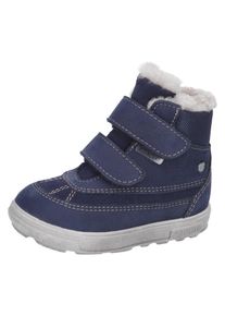Kinder Klettstiefel "Pedro WMS: weit", Pepino BY RICOSTA, Gr. 20, blau, Leder, casual, Schuhe, Snowboots, Winterboots, Stiefel mit Sympatex-Membrane