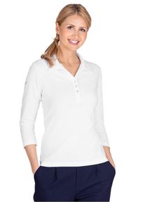 TRIGEMA Damen Poloshirt "TRIGEMA Poloshirt mit Kristallsteinen", weiß, elegant, Gr. S, 95% Baumwolle, 5% Elastan, Shirts