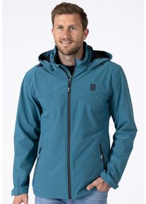 LPO Herren Softshelljacke "ELLIOT PEAK V MEN", blau, sportlich, Gr. M, 96% Polyester; 4% Elasthan, Jacken, auch in Großen Größen erhältlich