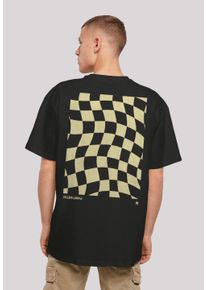 F4NT4STIC Herren T-Shirt "Wavy Schach Muster", schwarz, casual, Gr. 4XL, Obermaterial: 100% Baumwolle, Shirts, Print