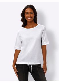 Heine Damen Rundhalsshirt "Shirt", beige, Gr. 40, unifarben, 50% Baumwolle, 50% Polyester, Shirts