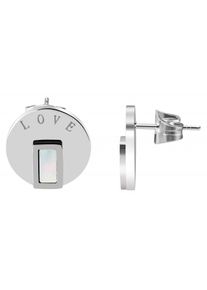 Adelia´s ADELIA ́S Damen Paar Ohrhänger "Neuheit 2025 - Damen Ohrstecker aus poliertem Edelstahl Ø 14 mm", Damen, Edelstahl, silber, Edelstahl, Ohrringe
