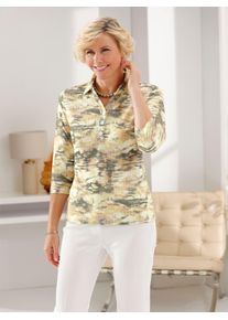 CLASSIC Damen Poloshirt "Poloshirt", grün, Gr. 38, gemustert, mehrfarbig, 92% Polyester, 8% Elasthan, Shirts