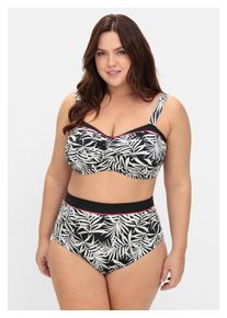 sheego Damen Bügel-Bikini-Top "Große Größen", schwarz, Gr. 46, Netzfutter: 85% Polyamid, 15% Elasthan;Obermaterial: 85% Polyamid, 15%