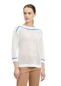 Betty Barclay Damen Strickpullover "Betty Barclay Lochstrick-Pullover mit Strickdetails", weiß, casual, Gr. 42, Strick, Obermaterial: 100%