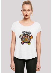 F4NT4STIC Damen T-Shirt "Long Cut T-Shirt 'Scooby Doo Boys Characters Star'", weiß, casual, Gr. XS, Obermaterial: 100% Baumwolle, Shirts,