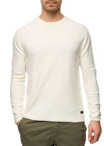 INDICODE Herren Strickpullover "INMacedonia", weiß, modisch, Gr. XL, unifarben, Strick, Obermaterial: 70% Baumwolle, 30% Leinen, Pullover