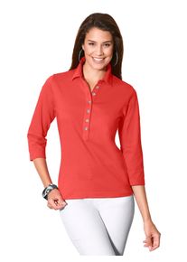 Casual Looks Damen Poloshirt "Poloshirt", rot, Gr. 36, unifarben, 50% Baumwolle, 50% Modal, Shirts