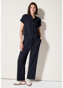 Cecil Damen Overall, blau, Basic, Gr. XXL, unifarben, Stoff, 99% Polyester, 1% Elasthan, Overalls, mit seitlichen Einschubtaschen