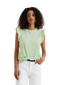 Marc O'Polo Damen T-Shirt "aus Material-Mix"mint mist, Gr. S, MARC O'POLO DENIM, unifarben, Obermaterial: 100% Baumwolle, Shirts