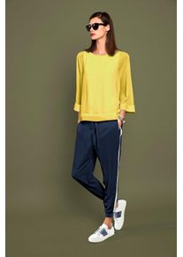 Heine Damen Blusenshirt "Blusenshirt", gelb, Gr. 40, unifarben, 100% Polyester, Unterteil:5% Elasthan, 95% Viskose, Shirts