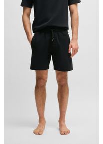 BOSS Herren Sweatshorts "David", Gr. XXL, schwarz, Jersey, Obermaterial: 100% Baumwolle, unifarben, bestickt, casual, Hosen, mit verstellbarem