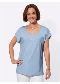 Classic Basics Damen T-Shirt "Shirt", blau, Gr. 40, unifarben, 100% Baumwolle, Shirts