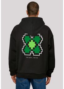 F4NT4STIC Herren Kapuzenpullover "Silvester Happy New Year Pixel", schwarz, casual, Gr. XXL, Obermaterial: 100% Baumwolle, Pullover, Print
