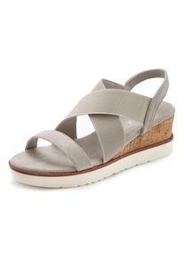 Lascana Damen Sandalette "Sommerschuh", Gr. 42, grau, Obermaterial: 100% Textilmaterial. Futter: 100% Lederimitat. Decksohle: 100% Textilmaterial.