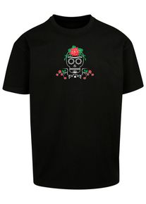 Merchcode Herren T-Shirt "Merchcode Herren Frida Kahlo - Death Heavy Oversize Tee", schwarz, casual, Gr. S, bedruckt, 100% Baumwolle, Shirts