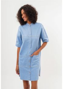 FRESHLIONS Damen Jeanskleid "Josy", blau, casual, Gr. M, 100% Baumwolle, Kleider, mit durchgehender Knopfleiste