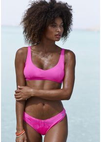 Venice Beach Damen Bustier-Bikini-Top "Lucky", pink, Gr. 34, Strukturmuster, Recycling-Polyamid, Bikini-Oberteile, aus gerippter Strukturware
