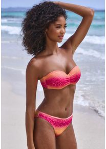 Buffalo Damen Bügel-Bandeau-Bikini, pink, Gr. 38, Polyester, Recycling-Polyamid, Bikini-Sets, mit Farbverlauf