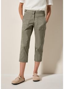 Cecil Damen 3/4-Hose, grau, casual, Gr. 26, unifarben, Web, 98% Baumwolle, 2% Elasthan, Hosen, aus Baumwolle mit Stretchanteil