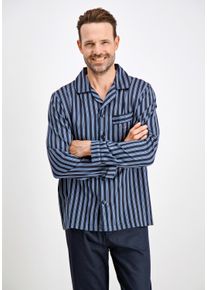 Bison Herren Schlafhose "Bison Pyjamas", Gr. XXXL, blau, Oberstoff: 100% Baumwolle, Hosen