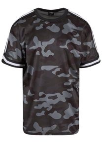 Urban Classics Herren T-Shirt "Urban Classics Herren Oversized Mesh AOP Tee", grün, casual, Gr. XXL, bedruckt, 100% Polyester, Shirts