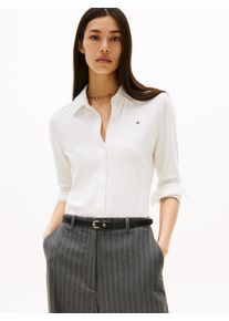Tommy Hilfiger Damen Poloshirt "1985 SLIM PIQUE BTN DOWN LS", beige, casual, Gr. XL, unifarben, Single Jersey, Obermaterial: 96% Baumwolle, 4%