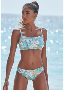 Sunseeker Damen Bikini-Hose "Suva", blau, Gr. 34, floral, Polyamid, Badehosen, in klassischer Schnittform