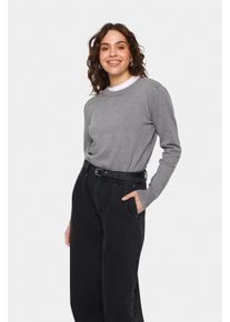 Saint Tropez Damen Rundhalspullover "MilaSZ"mist grau melange, modisch, Gr. XS, meliert, Strick, Obermaterial: 80% Viskose, 20% Polyacryl, Pullover