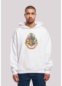 F4NT4STIC Herren Kapuzenpullover "Harry Potter Hogwarts Crest Gold", weiß, casual, Gr. S, Obermaterial: 100% Baumwolle, Pullover, Print