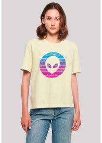 F4NT4STIC Damen T-Shirt "Alien Kopf", gelb, casual, Gr. L, Obermaterial: 100% Baumwolle, Shirts, Premium Qualität