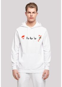 F4NT4STIC Herren Kapuzenpullover "Ho Ho Ho Weihnachten", weiß, casual, Gr. L, Obermaterial: 50% Baumwolle, 50% Polyester, Pullover, Print
