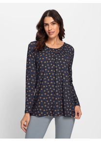 Inspirationen Damen Tunikashirt "Tunikashirt", bunt, Gr. 40, geblümt, gemustert, mehrfarbig, bedruckt, 95% Viskose, 5% Elasthan, Shirts