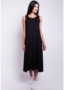 Seidel Moden Damen Midikleid, schwarz, casual, Gr. 52, unifarben, Web, Obermaterial: 95% Viskose, 5% Elasthan, Kleider, ärmellos, aus Viskose - MADE