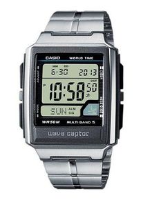 CASIO FUNK Herren Funkchronograph, silber, Armbanduhren, Quarzuhr, Armbanduhr Herren, Digitaluhr,Funkuhr, Resinarmband,Weltzeit
