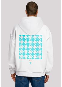F4NT4STIC Herren Kapuzenpullover "Hahnentritt Negativ", weiß, casual, Gr. S, Obermaterial: 100% Baumwolle, Pullover, Print