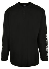 Urban Classics Herren Langarmshirt "Urban Classics Herren Chinese Symbol Oversized LS", schwarz, casual, Gr. M, bedruckt, 100% Baumwolle, Shirts