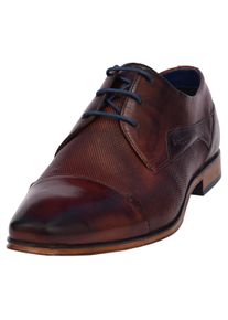 Bugatti Herren Schnürschuh, Gr. 45, braun, Leder, used, festlich, Schuhe, Abendschuh, Businessschuh, Festtagsschuh mit Hand Finish