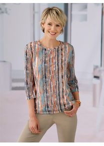 Classic Basics Damen 3/4-Arm-Shirt "3/4-Arm-Shirt", bunt, Gr. 50, gemustert, 100% Polyester, Shirts