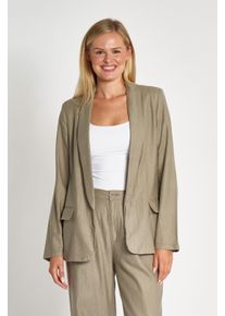 Zhrill Damen Jackenblazer "HELEN", grün, casual, Gr. L, unifarben, Web, Obermaterial: 55% Baumwolle, 45% Viskose, Blazer, mit Reverskragen und ohne