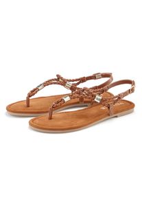 Vivance Damen Sandale "Sommerschuh", Gr. 39, braun, Obermaterial: 100% Lederimitat. Futter: 100% Lederimitat. Decksohle: 100% Textilmaterial.