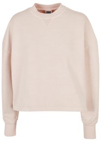 Urban Classics Damen Sweater "Urban Classics Damen Ladies Heavy Terry Garment Dye Crewneck", pink, Gr. 4XL, 100% Baumwolle, Sweatshirts