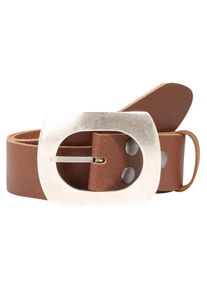 Damen Ledergürtel, braun, modisch,casual, Gr. 85, RETTUNGSRING BY SHOWROOM 019, unifarben, Leder, Gürtel, mit austauschbarer Schließe »SPA Dorn«