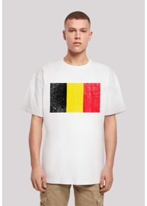 F4NT4STIC Herren T-Shirt "Belgium Belgien Flagge", weiß, casual, Gr. 4XL, Obermaterial: 100% Baumwolle, Shirts, Print