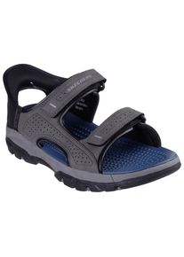 Skechers Herren Outdoorsandale "TRESMEN-REECE", Gr. 41, grau, Lederimitat, sportlich, Schuhe, Trekking Sandale, Outdoorschuh mit Heel Pillow Funktion