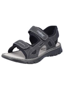 Rieker Herren Trekkingsandale, Gr. 44, grau, Textil, sportlich, Schuhe, Sommerschuh, Outdoorsandale, Freizeitsandale, mit weichem Futter