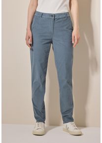 Cecil Damen Cordhose, blau, casual, Gr. 36, unifarben, Web, 98% Baumwolle, 2% Elasthan, Hosen, 4-Pocket Style
