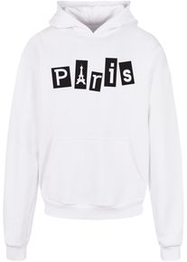 Merchcode Herren Kapuzensweatshirt "Merchcode Herren Paris Ultra Heavy Hoody", weiß, Gr. XL, bedruckt, 100% Baumwolle, Sweatshirts